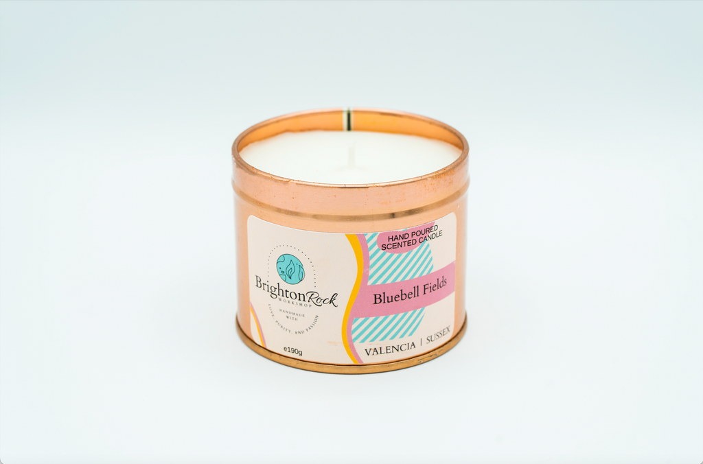 Bluebell Fields Scented Candle in Rose Gold Tin 190g