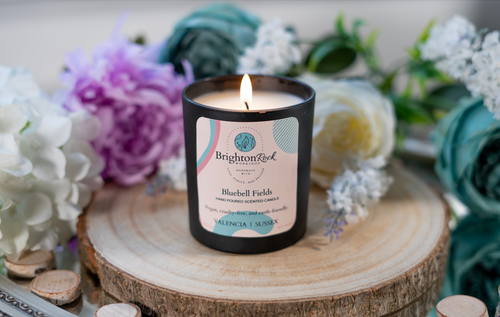 Bluebell Fields Scented Candle in Matte Black 220g