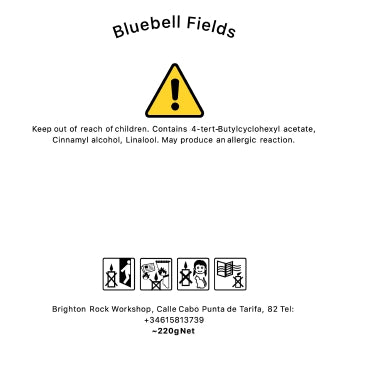Bluebell Fields Scented Candle in Matte Black 220g
