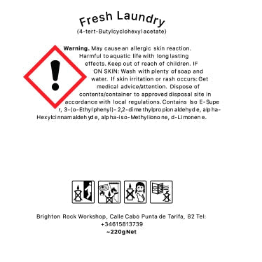 Fresh Laundry Scented Candle in Matte Black 220g